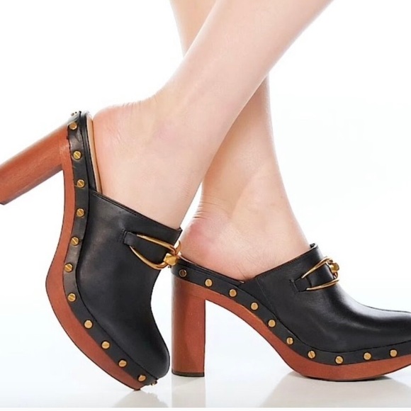 Veronica Beard "Giles" Black Mules - Picture 1 of 5